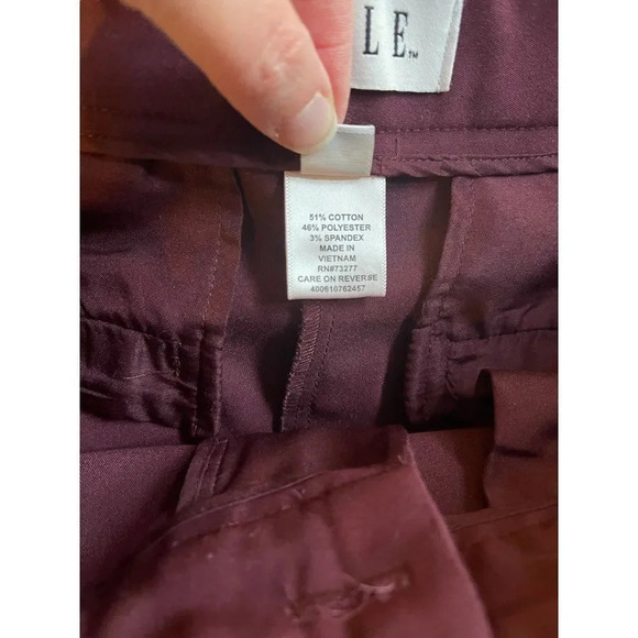 Elle Burgundy Cropped/Ankle Women’s Pants Size 4‎ - Picture 4 of 4